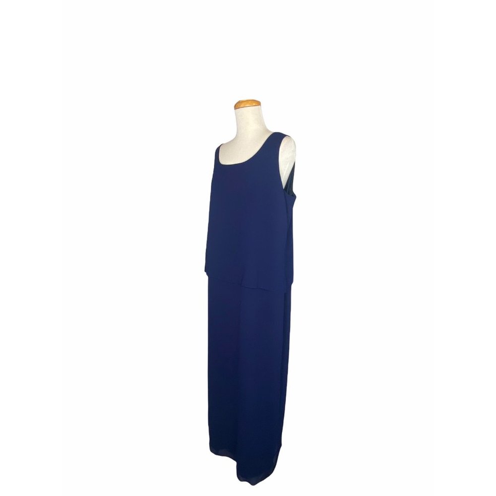 VNTG Ursula of Switzerland Blue Chiffon Dress & Jacket Set Mother of the Bride - Picture 11 of 16